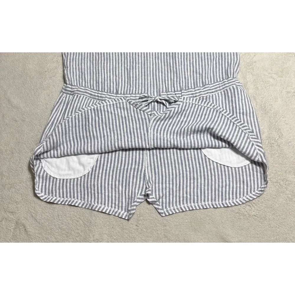 Universal Thread Linen Dress Women's Size Large Blue Hickory Stripe Faux Jumper